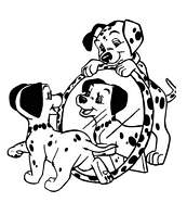 coloriage les 101 dalmatiens les chiots et le miroir
